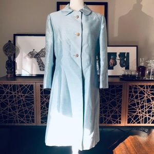 Powder Blue VINTAGE 3/4 length Coat.